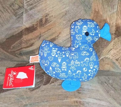 Sigikid Vintage Ente Küken Blau Muster bedruckt NEU (mit Etikett) RARITÄT! 14 cm