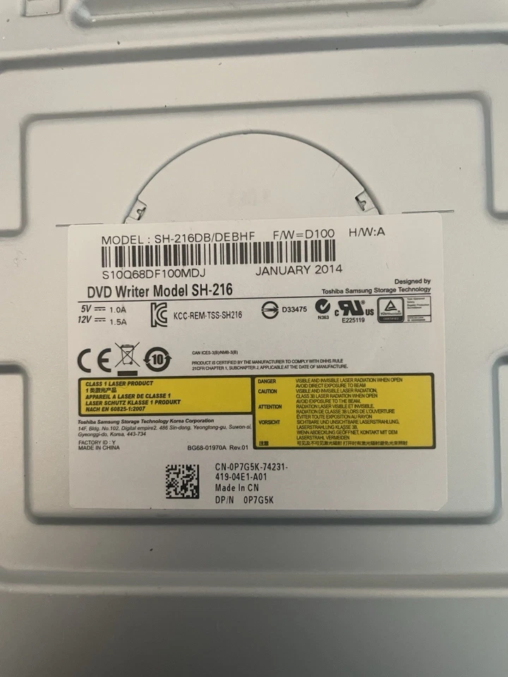 Лот из 3 пишущих дисков SATA Toshiba Samsung SH-216DB/DEBHF Multi DVD/CD-RW - Изображение 4 из 4