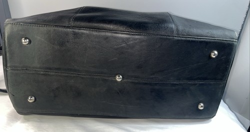 David King Boston schwarz Leder Reißverschluss Reisetasche Herren Tasche Größe XL - Bild 11 von 17