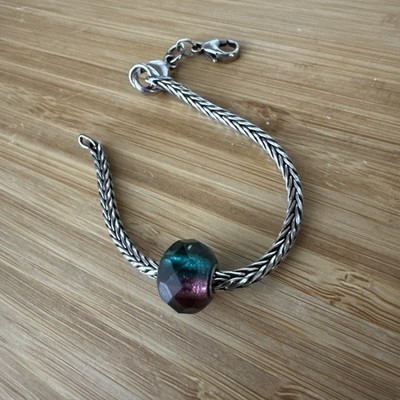 NOS RARE HTF RETIRED Trollbead Turquoise Prism #60184 Designer Lise Aagaard