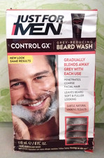 Just For Men Control GX Grey Reducing Beard Wash Shampoo with Keratin 4 fl oz
