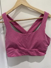 Gapfit Pink Medium Impact cross Back Padded Sports Bra L 14-16