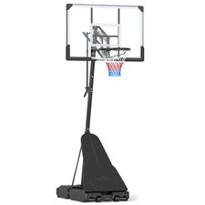 Portable Outdoor Basketball Hoop with 44 Inch Shatterproof Backboard for Adults