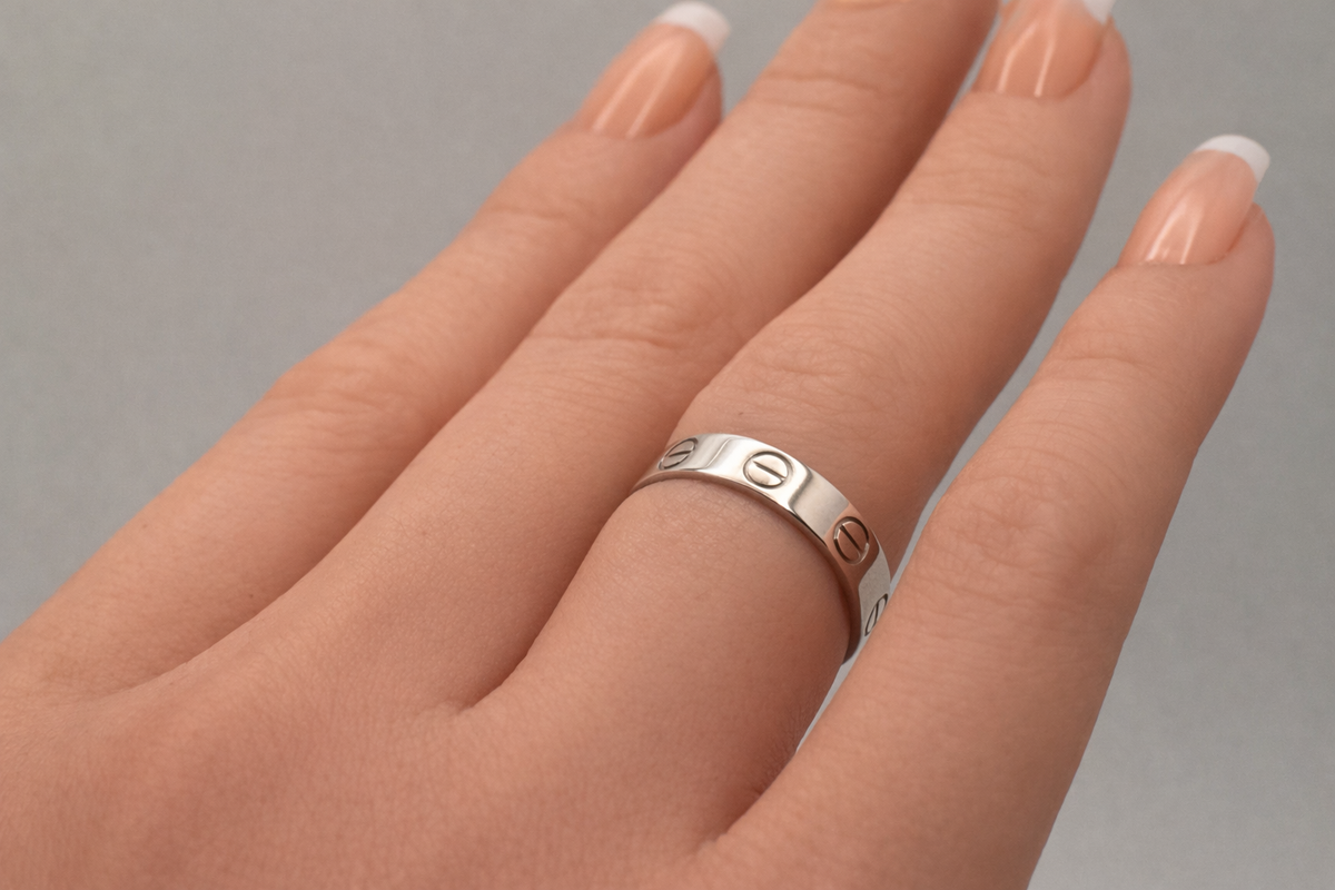 Cartier LOVE Ring 18k White Gold SZ 46 | eBay