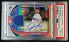 2025 Bowman Chrome Roki Sasaki Relic Auto RC Jersey #123/150 Dodgers PSA 8