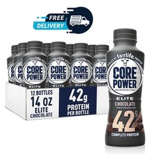 Core Power Elite High Protein Shake, Chocolate, 42g Bottle, 14oz, 12 Pack 14.09 per gallon