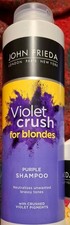 John Frieda Violet Crush Purple Shampoo 500 ml, Purple Toning Shampoo for Blond