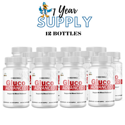 Gluco Advanced-Blood Support- 12 Bottles- 720 Capsules