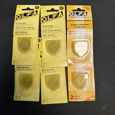6 OLFA Rotary  courter Blades RB28-2 9561  28mm 18mm NEW SEALED