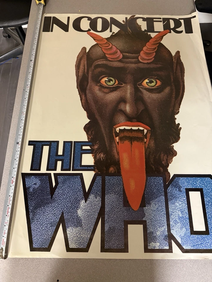 1976 "The Who" concert poster, featuring Devil/Demon by artist G.Kieser-Reprint - Image 2 of 3
