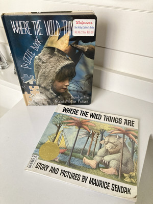 WHERE THE WILD THINGS ARE Puzzle Book  (unused sealed shelf wear) & Story Book