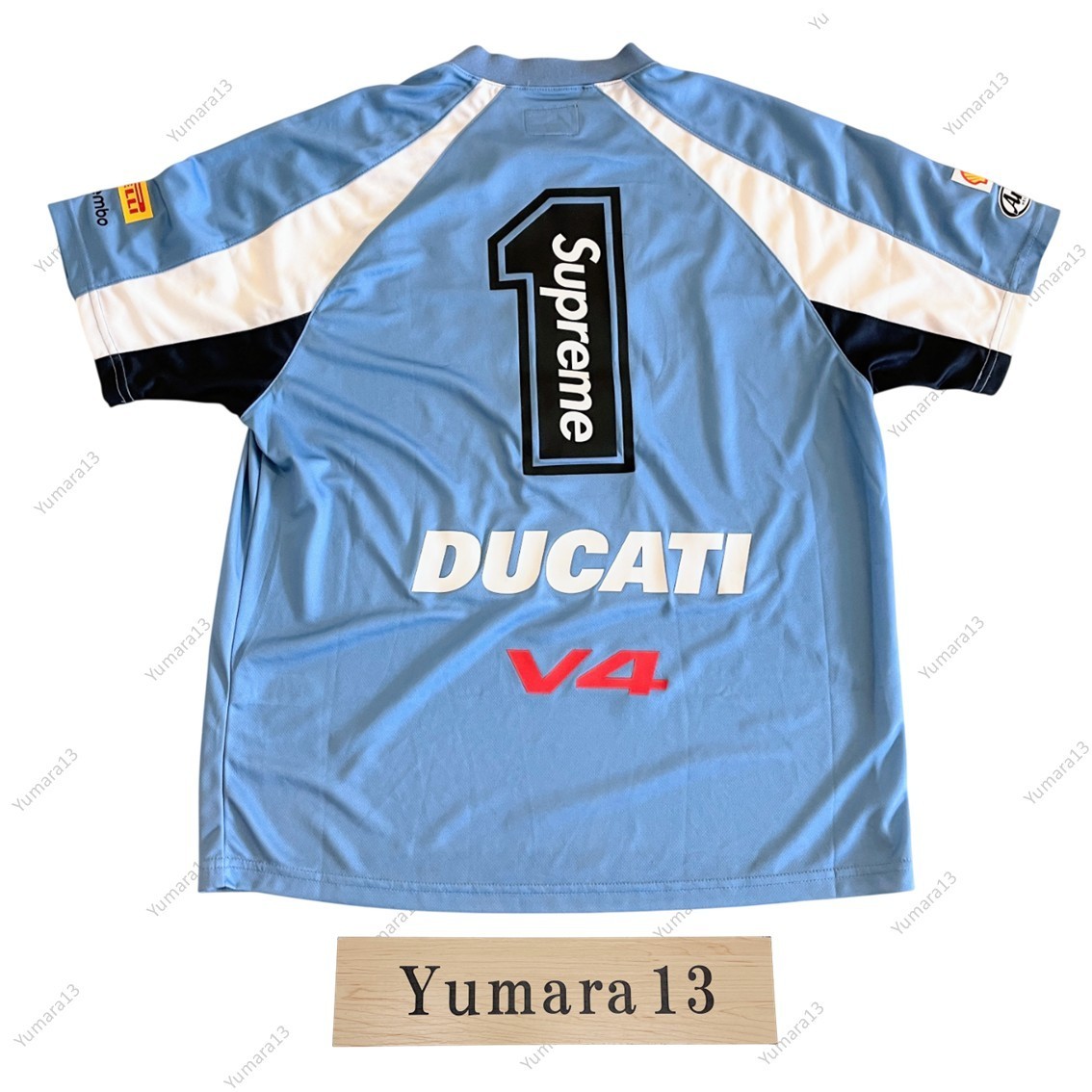 Supreme x Ducati Soccer Jersey Black White Red Blue SS24 4colors