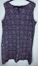 Talbots Grecian sheath geometric print sleeveless dress size 22W