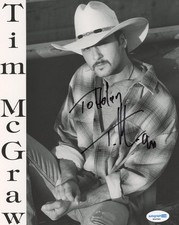Tim McGraw "I Like It, I Love It" AUTOGRAPH Signed 8x10 Photo 'To Helen' ACOA