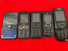 Vintage Lot of 5 Cell Phones UNTESTED 2 Samsung 2 AT T 1 Kyocera NO CORDS