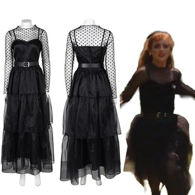 Movie Lisa Frankenstein Misty Costume Cosplay Lace Long Dress Party Halloween