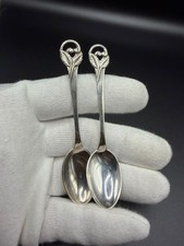 Eiler & Marl&oslash;e 830S Silber L&ouml;ffel x2 D&auml;nemark Sk&oslash;nvirke Jugendstil