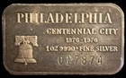 Philadelphia Centennial City - Small Bell 1 oz. 999 Silver by Madison Mint TONER