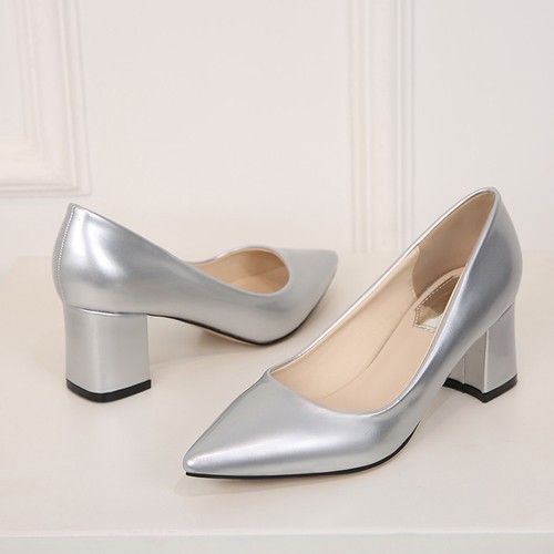 Chunky Heels Pumps Pointy Crossdresser Drag Queen Grandma Blue Men's Large Shoes - Picture 4 of 26