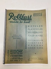 classic 1937 Rollfast Consolidated Bicycle & Toy Co CATALOG Garton Pedal Cars