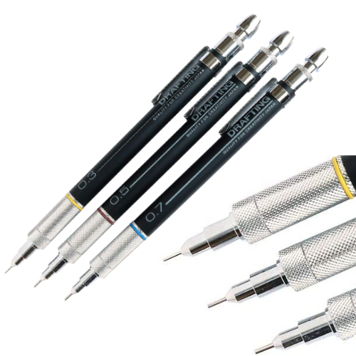 TAKEDA Mechanical Drafting Pencil set 0.3/0.5/0.7mm New Rare ship