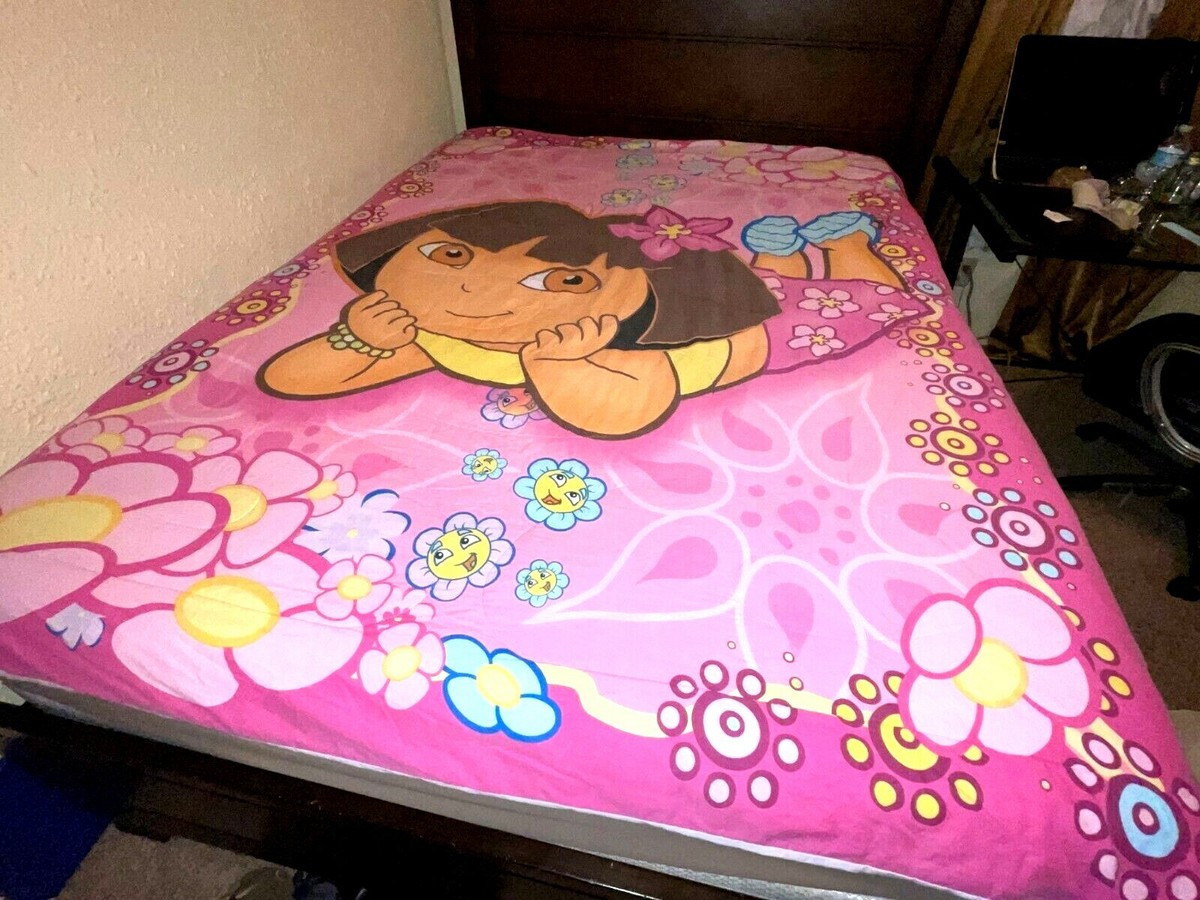 RARE Vintage Dora The Explorer Reversible Twin Comforter Bedspread