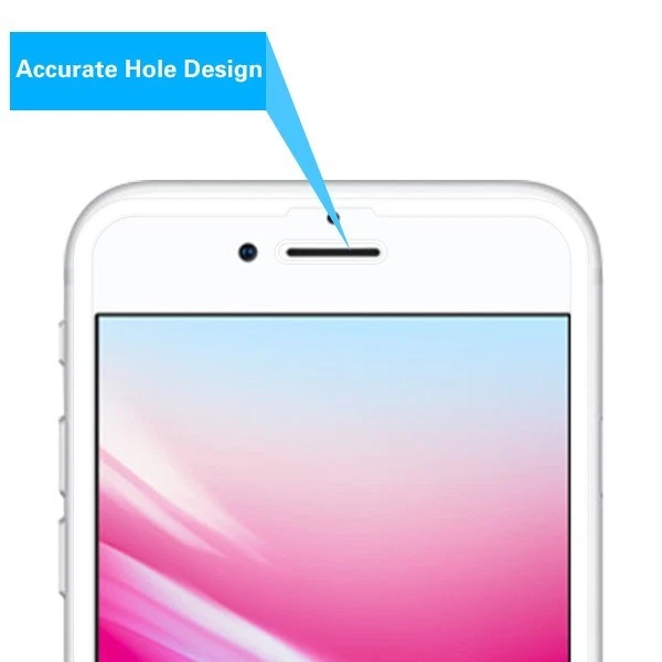 For iPhone 6 6s 7 8 PLUS Tempered Glass Screen Protector FULL COVERAGE Curved - Image 2 of 4