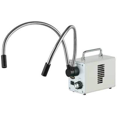 Amscope Led-30Wy 30W Led Fiber Optic Dual Gooseneck Lights Microscope Illuminator (608729746379)