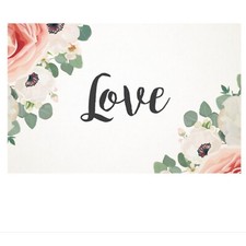 50 Love White Paper Cards Cardstock 10x6.5CM Wedding Party Place Gift Card Tag