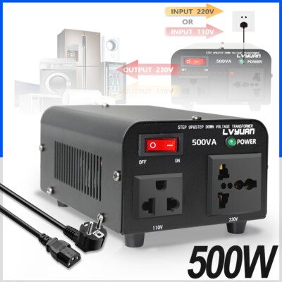 500W Spannungswandler Transformator 120V 230V Step Up & Step  Down Konverter