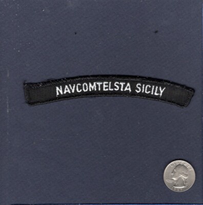 Communications Patch Rocker Navcomtelsta Naval Communication Station Sicile Marine Uniforme Rocker ...