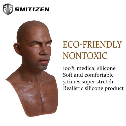 Smitizen Tan Realistic Professional Silicone Human Skin Mask Male Mask Cosplay - Picture 4 of 9