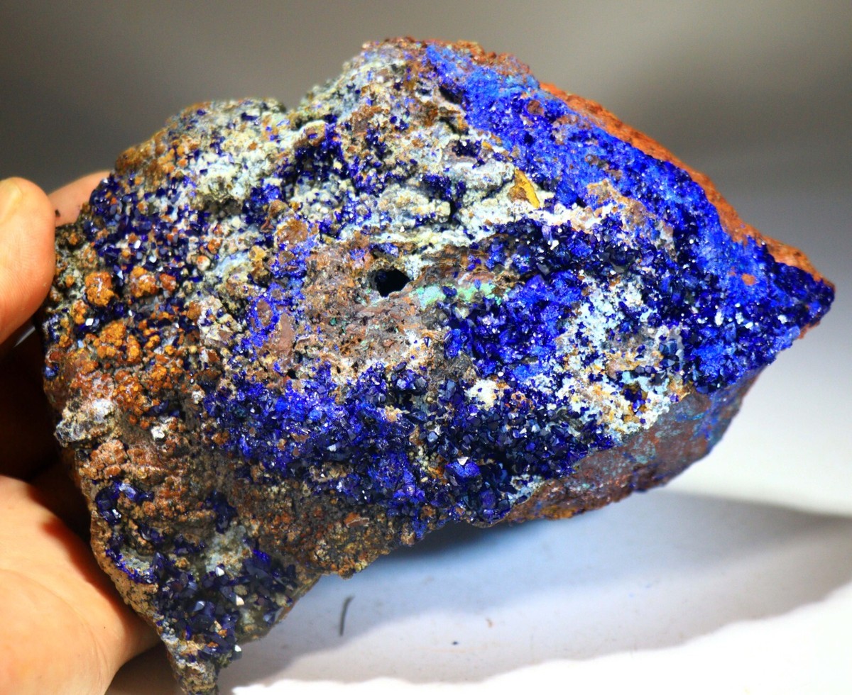 ボトリオイダル・アズライト TOP 480g Blue Azurite Malachite Chessylite Crystal Mineral