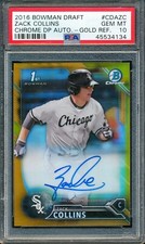 PSA 10 2016 Bowman Chrome ZACK COLLINS GOLD Refractor AUTO /50 Blue Jays GEM MT