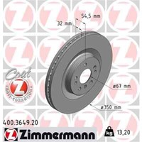 2X Zimmermann Bremsscheibe 400.3649.20