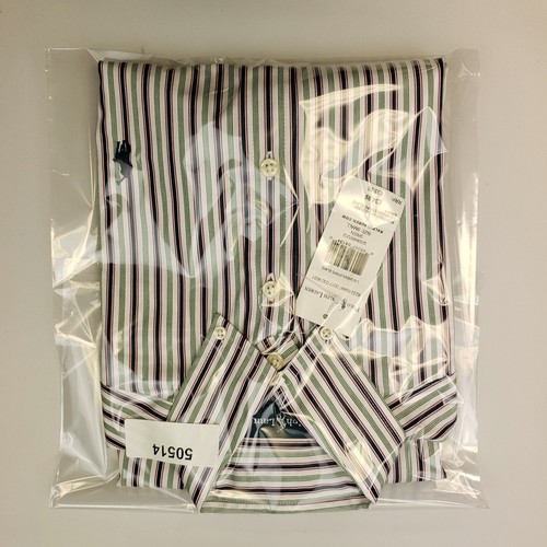 Camisa Ralph Lauren NIÑOS PEQUEÑA 8 Calce Regular Blanca Manga Larga Rayas TOTALMENTE NUEVA - Imagen 14 de 14