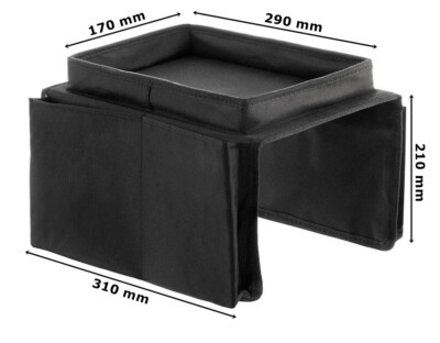 Organizer Per Bracciolo Divano - Borsa Portaoggetti Con Vassoio Per Telecomando E Riviste - Foto 8