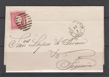 [Portugal 1871 – Postal History] Letter Gaya - 25 Reis D.Luiz straight label