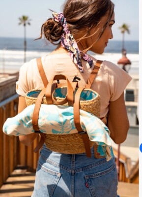 XIX Palms The Shore Break Picnic Cooler Bag Raffia Jute  display picture 1