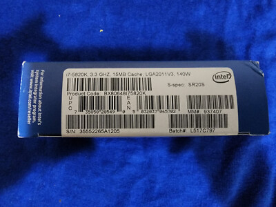 Intel Core i7-5820K 3.3GHz 6-Core (BX80648I75820K) Processor