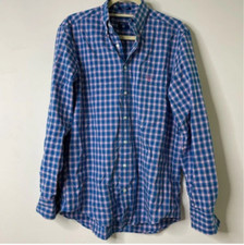 GANT Dogleg Poplin Blue/Pink Checked Shirt Medium