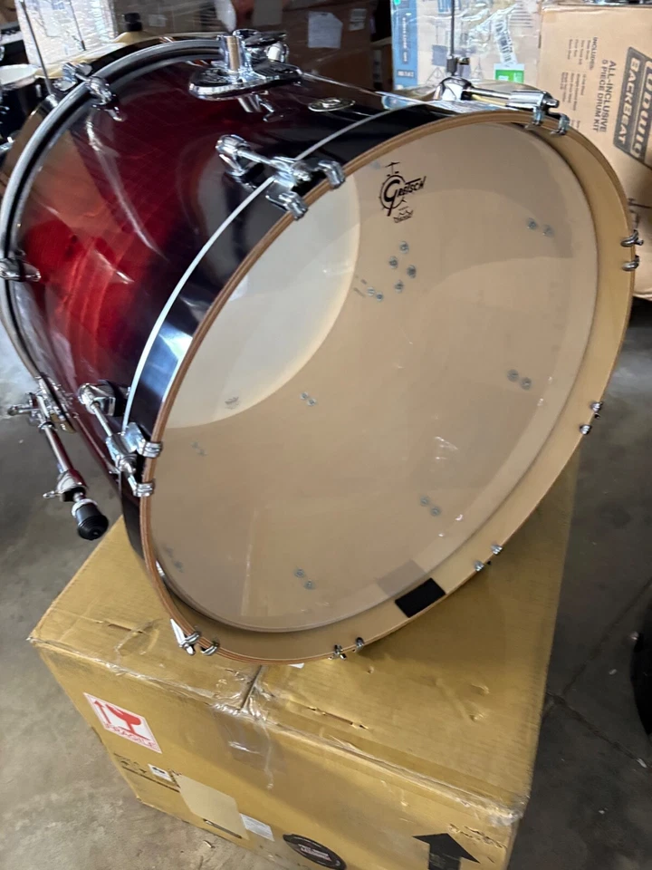 gretsch catalina maple 22 diameter x 18 deep bass drum, deep cherry burst finish - Image 4 of 4