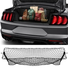 For Ford Mustang GT Car Rear Truck Bed Cargo Net Envelope Organizer & Carabiner