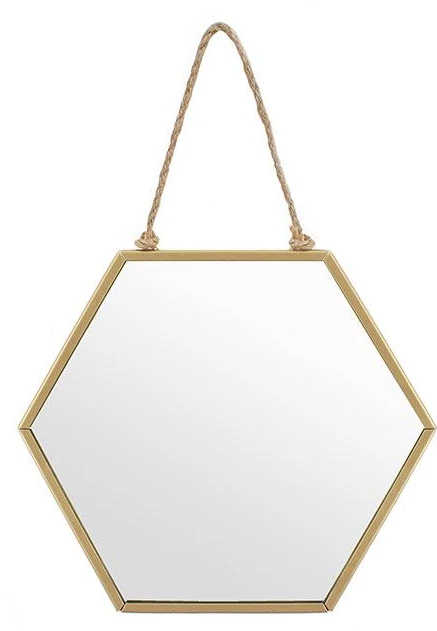 Hexagon Gold Decorative Mirrors