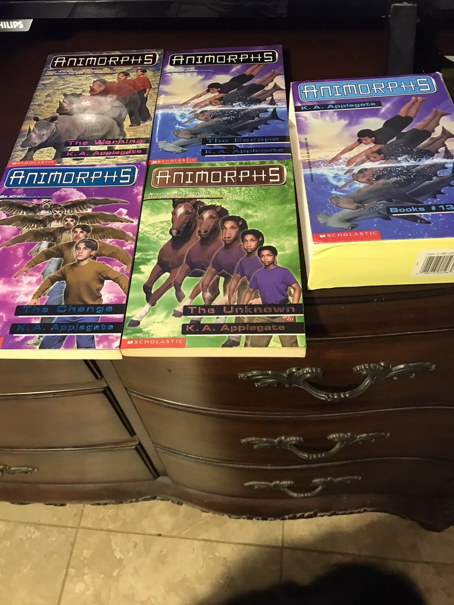 4 ANIMORPHS BOOKS W/SLIPCOVER BY KA APPLEGATE 13-16 FIRST PRINTING