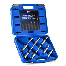 OMT 3/8" Drive Magnetic Swivel Spark Plug Socket Set w 9/16" 5/8" 14mm 16mm
