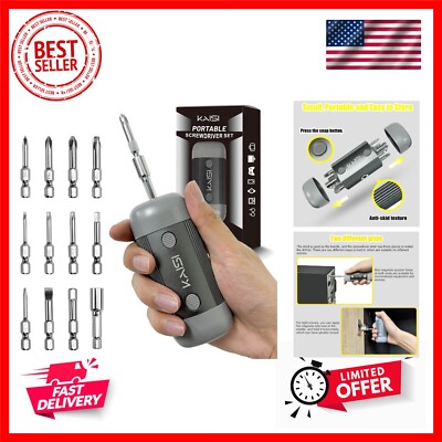 Screwdriver Set 12-in-1 Portable Multi Bit Screwdriver All in One Screw Drive...