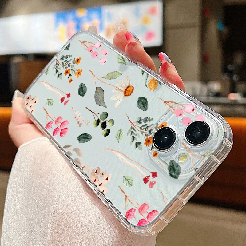 Phone Case For iPhone 15 Pro Max 14 13 12 11 XS 8 7 Flowers Silicone Soft Cover - Image 4 of 4