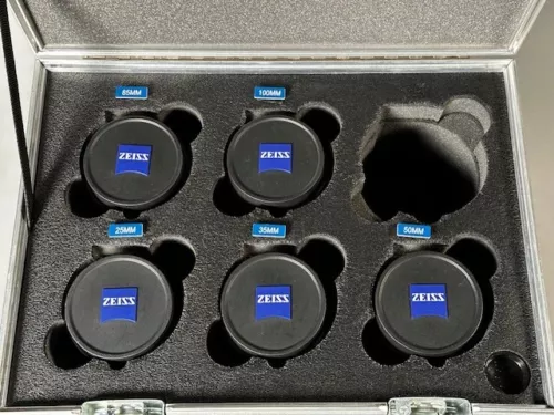 ZEISS SUPREME 5 LENS SET 25MM 35MM 50MM 85MM 100MM T1.5 PL Mount Innerspace Case