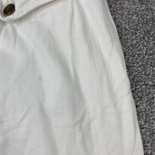 Lizwear Straight Chino Pants Women's Size 10 White High Rise Pleated Casual - Picture 9 of 13